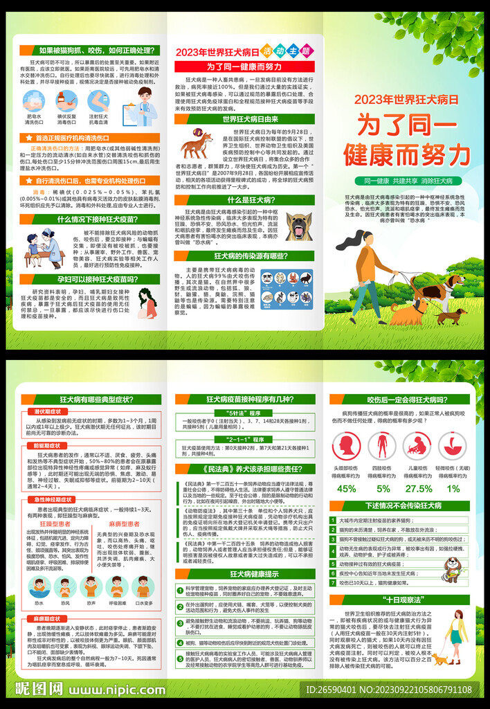 世界狂犬病日三折頁
