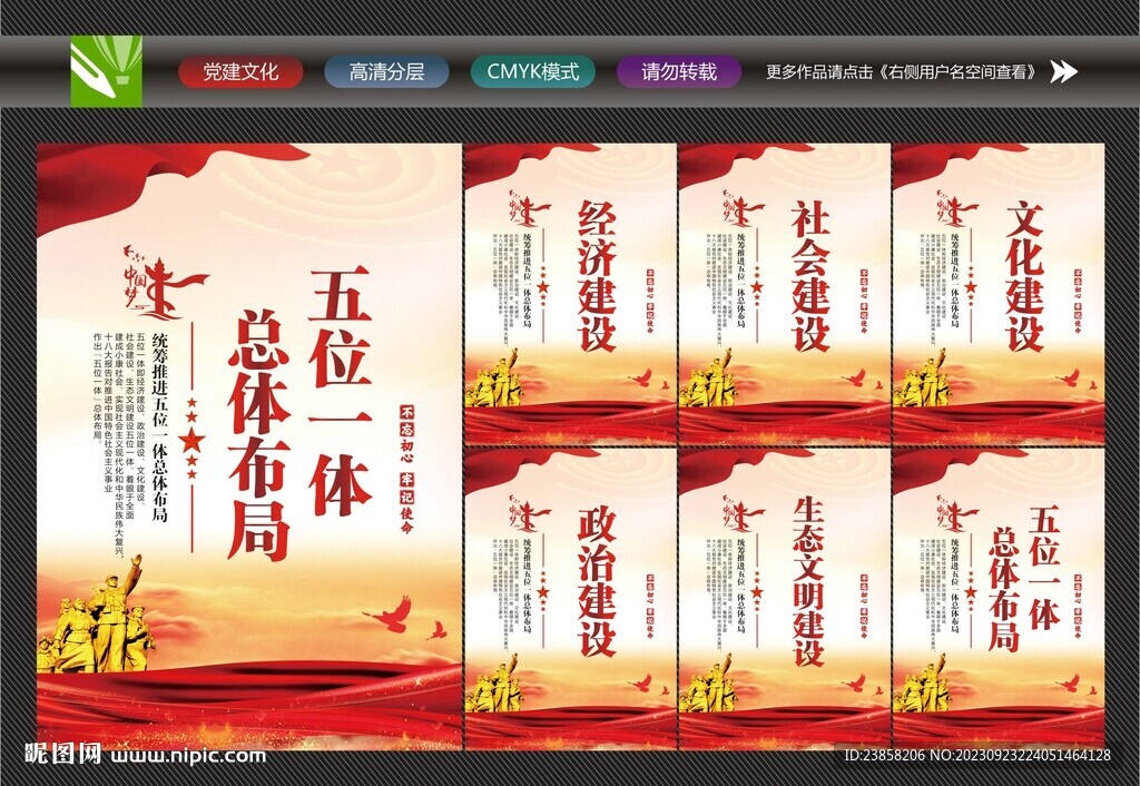 五位一體掛畫