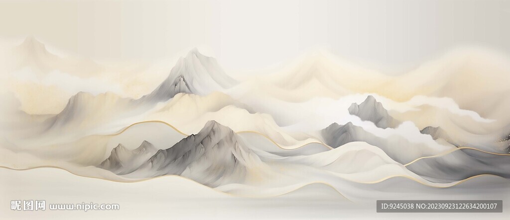 新中式國畫山水裝飾畫