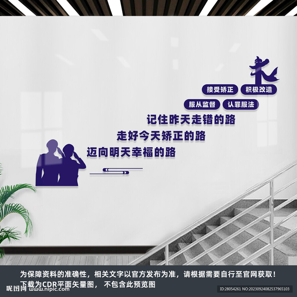 矯正室樓梯文化墻