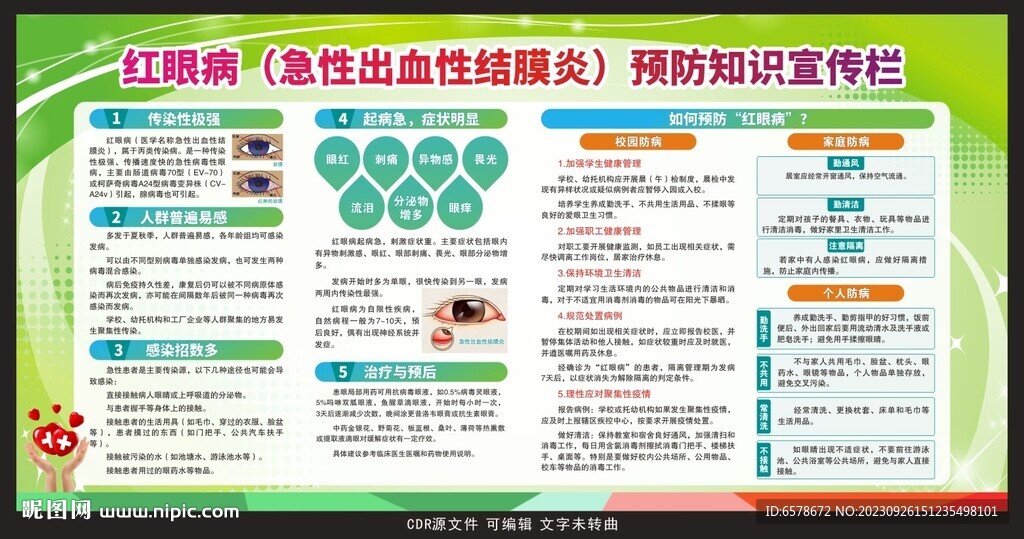 紅眼病宣傳欄