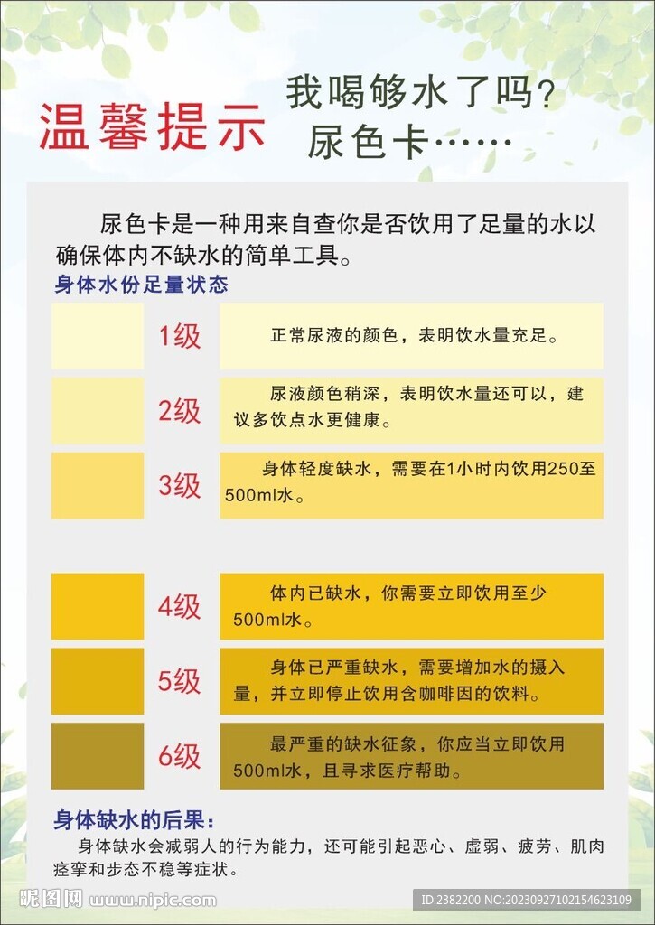 尿色卡