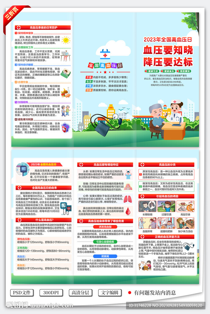 全國高血壓日三折頁
