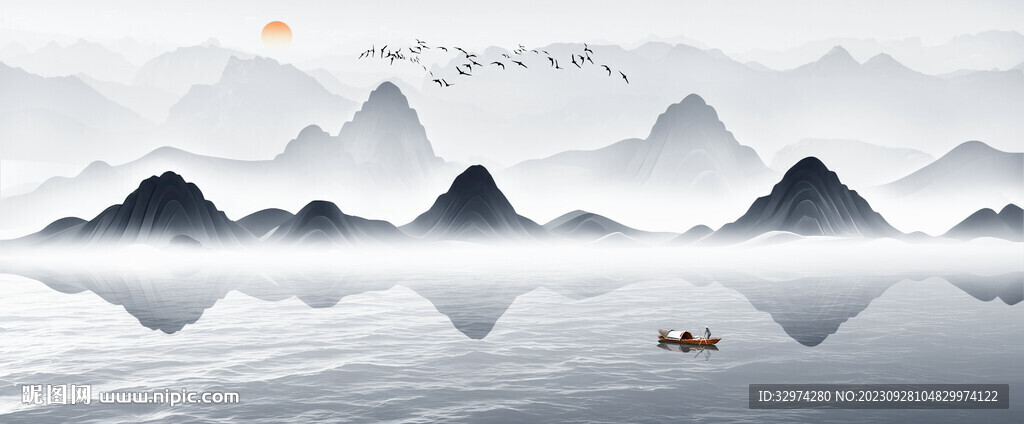 山水背景