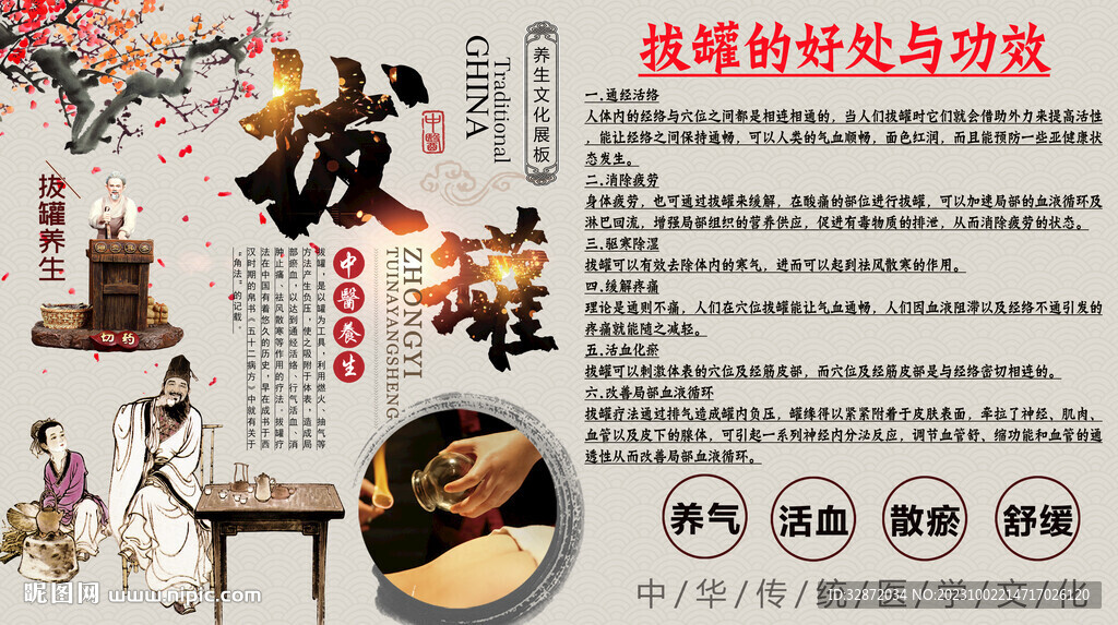 拔罐背景墻