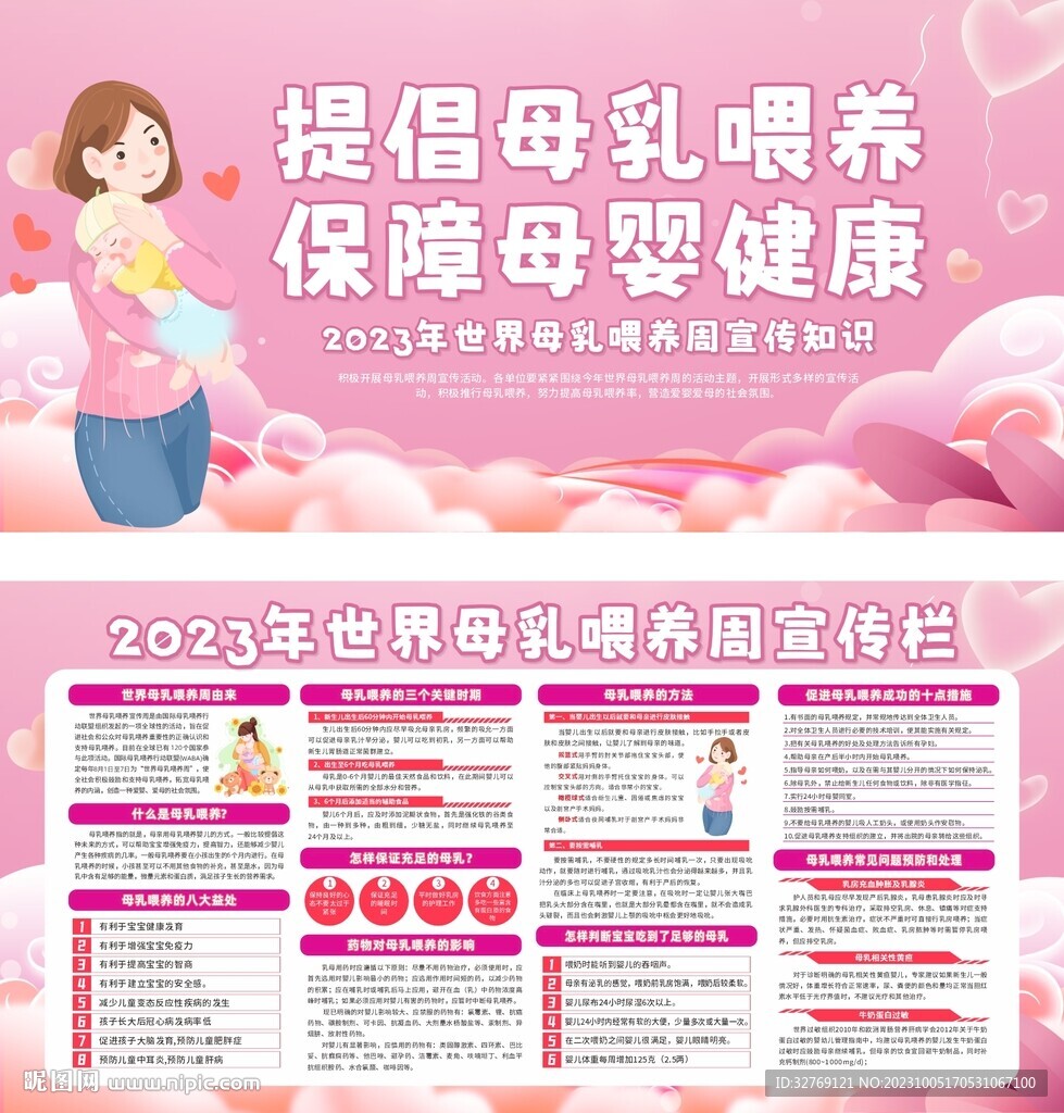 2023世界母乳喂養周展板