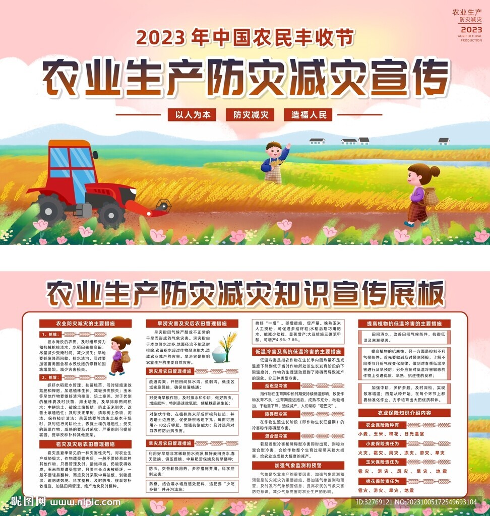 農(nóng)業(yè)生產(chǎn)防災(zāi)減災(zāi)知識(shí)展板