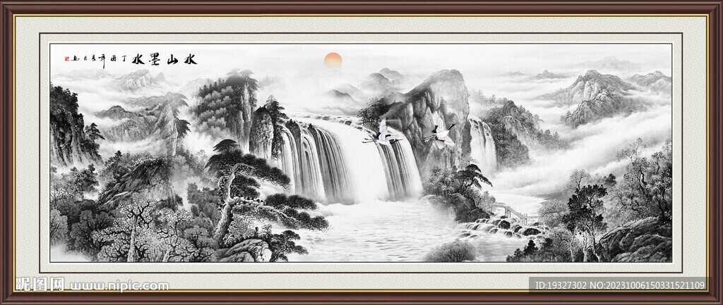 國(guó)畫(huà)江山如畫(huà) 客廳山水畫(huà)