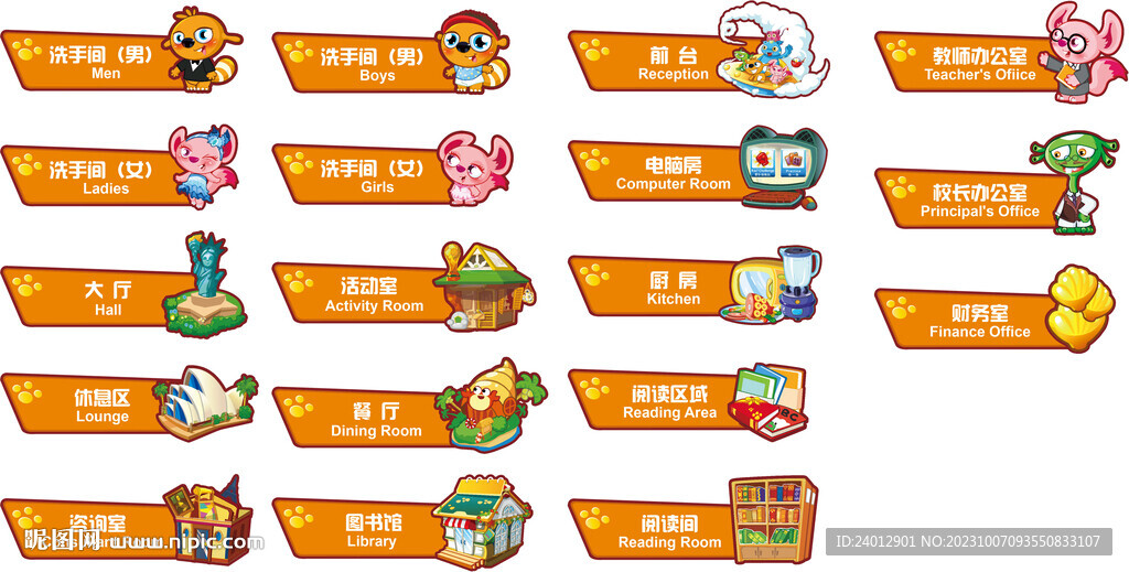 卡通門牌