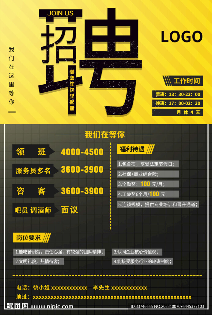 招聘海報 展架