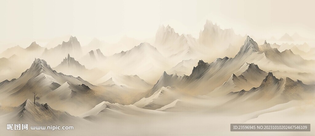 新中式山水画意境装饰画