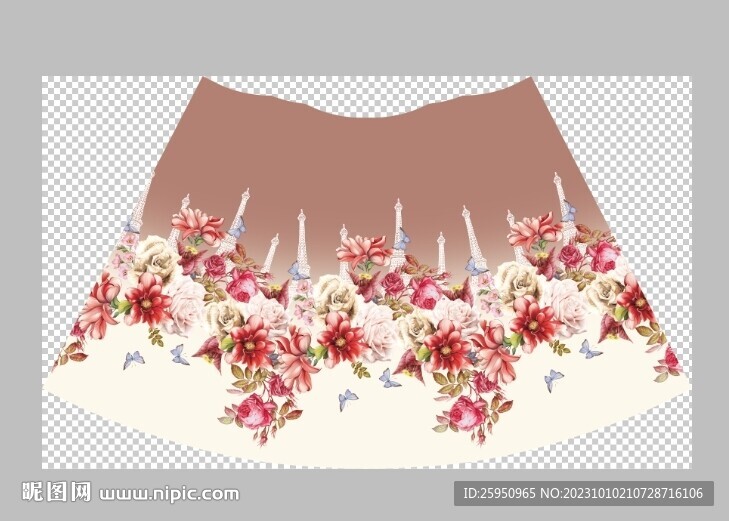 定位花裙子