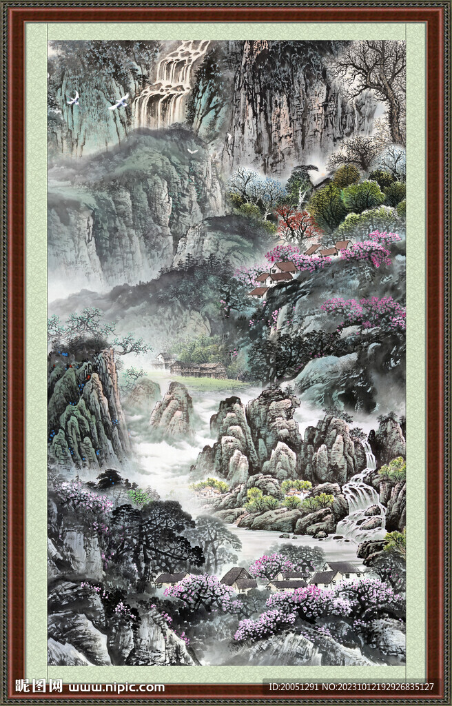 中堂畫山水 