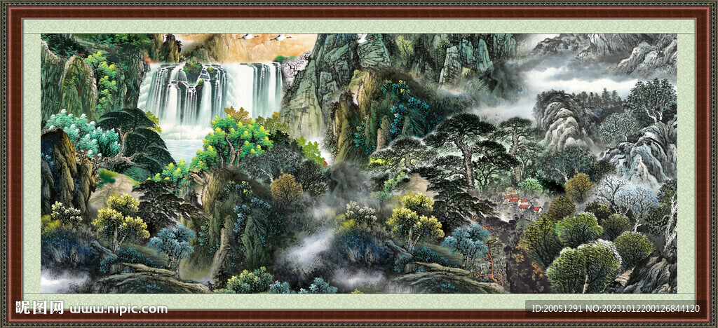 中堂畫(huà)風(fēng)景 