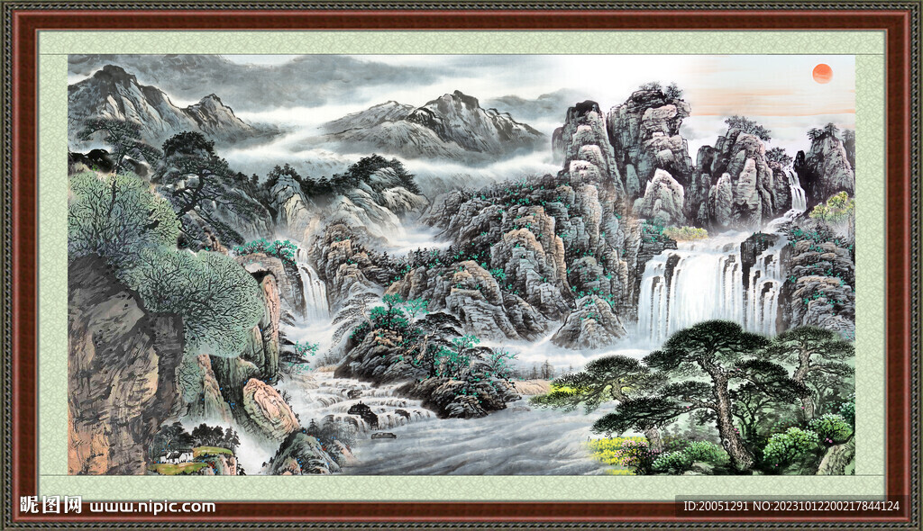 中堂畫山水