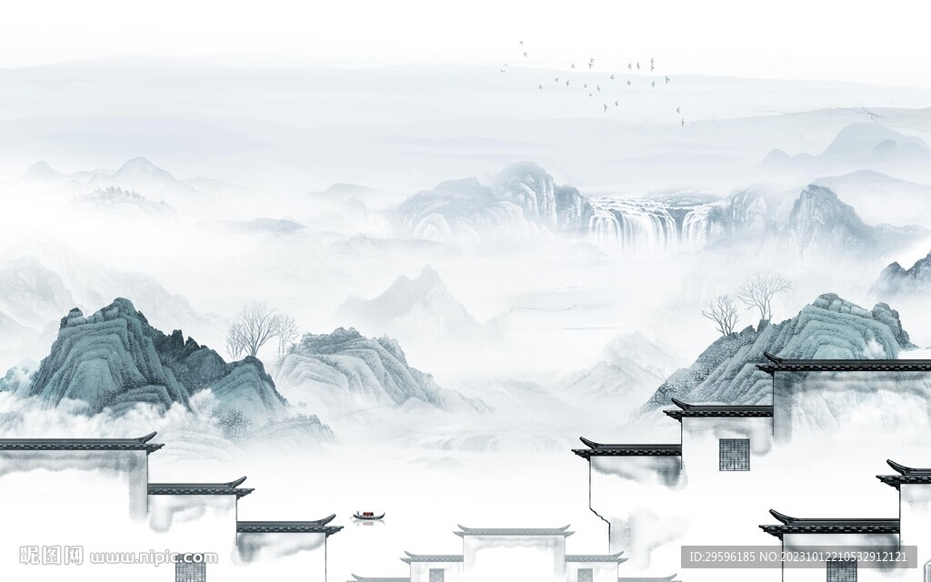 人氣 意境客廳山水 TiF分層