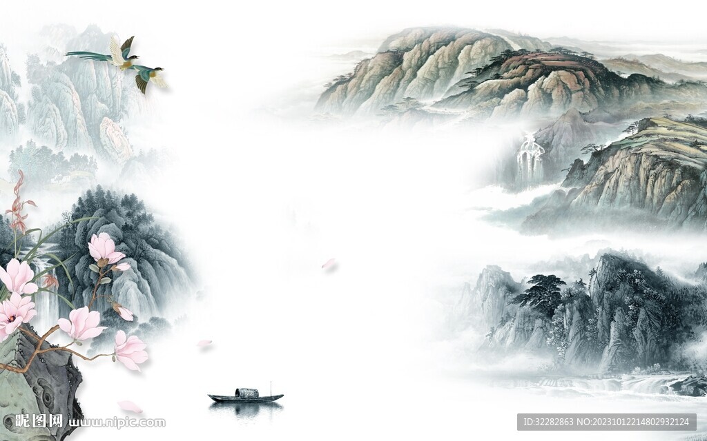 新款 清晰背景山水 TIF分層