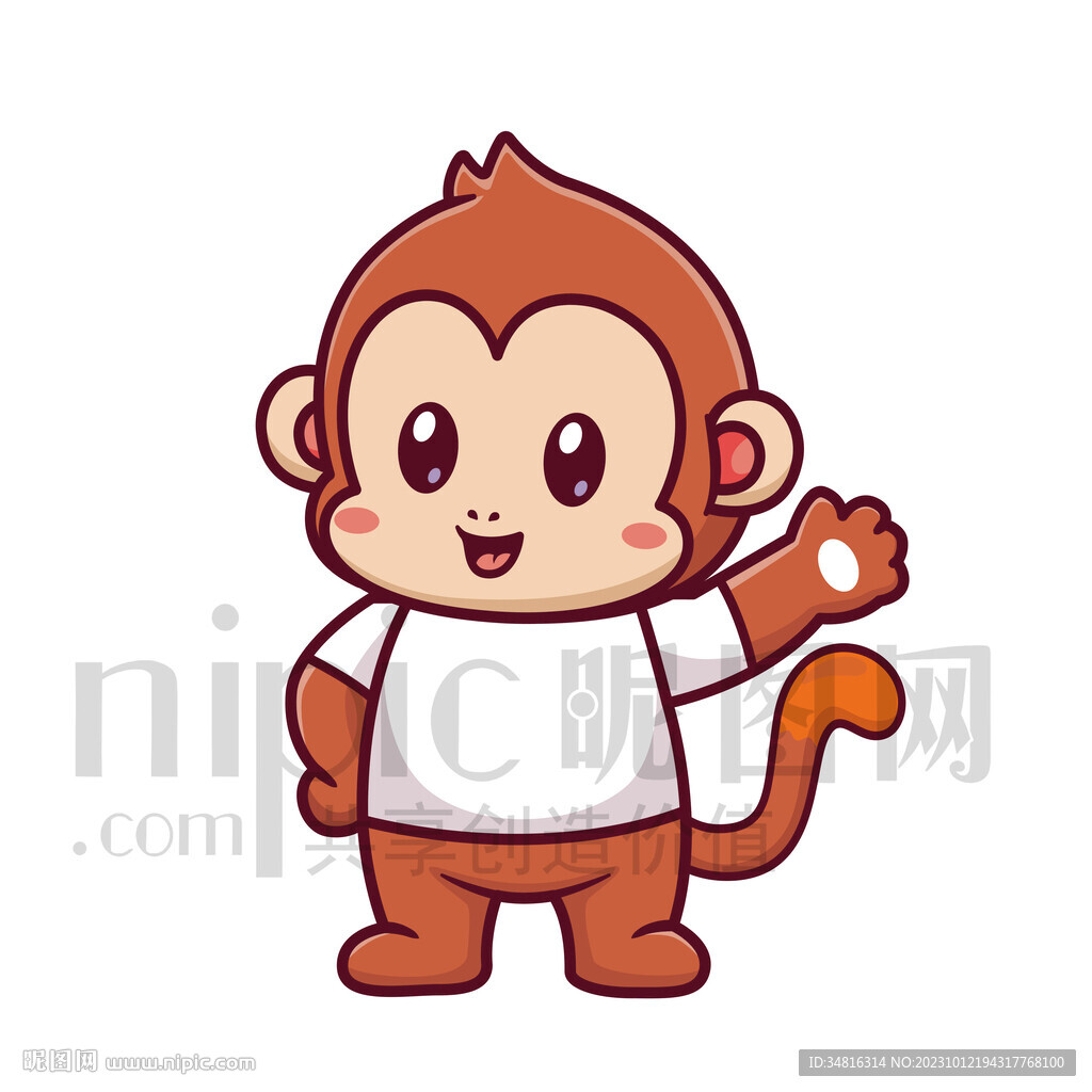 可爱卡通小猴子