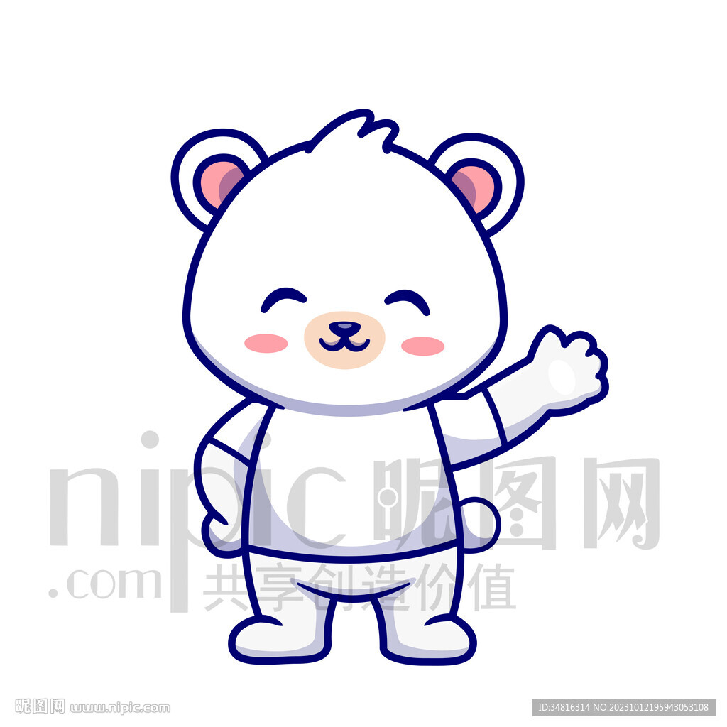 可愛卡通北極熊