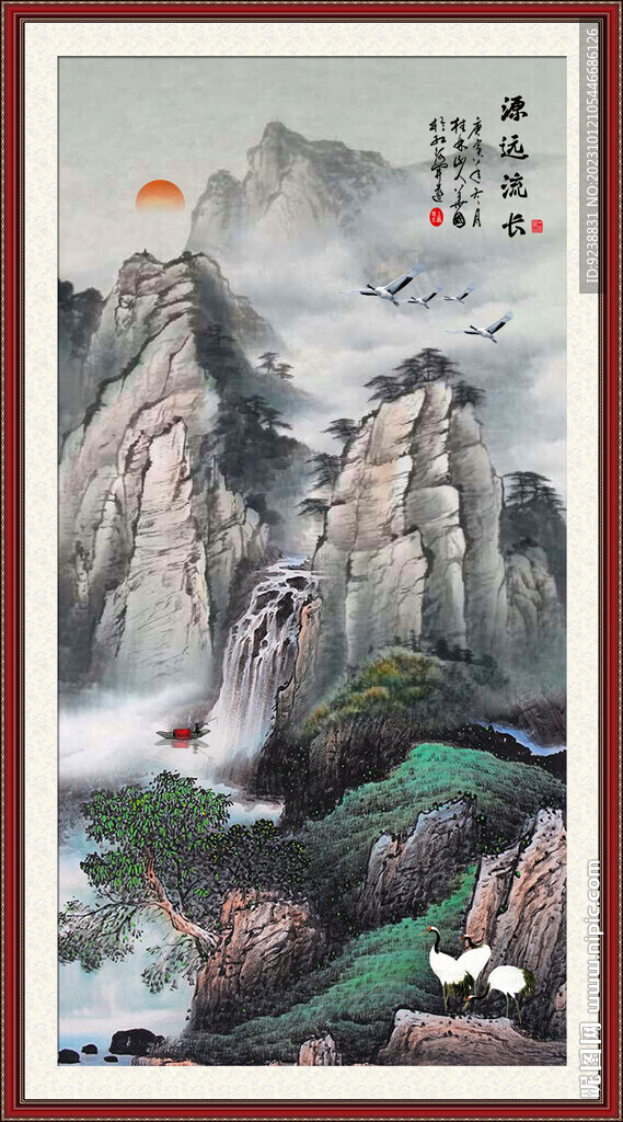 玄關(guān)山水畫