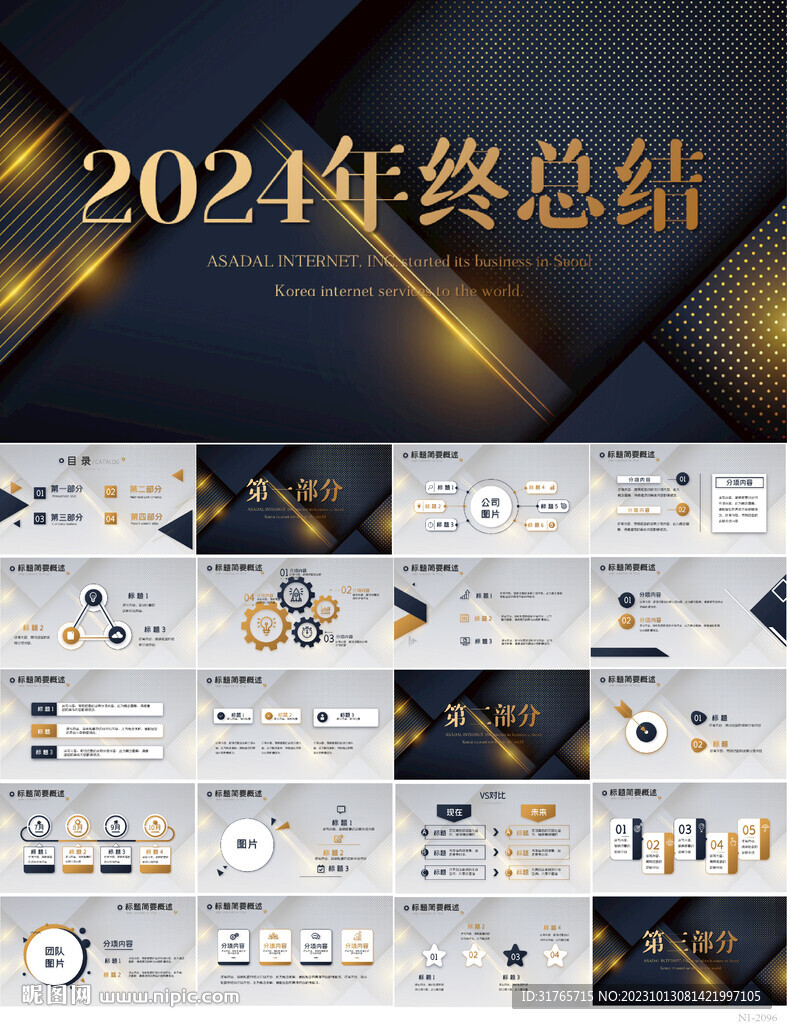 2024年終工作總結匯報PPT