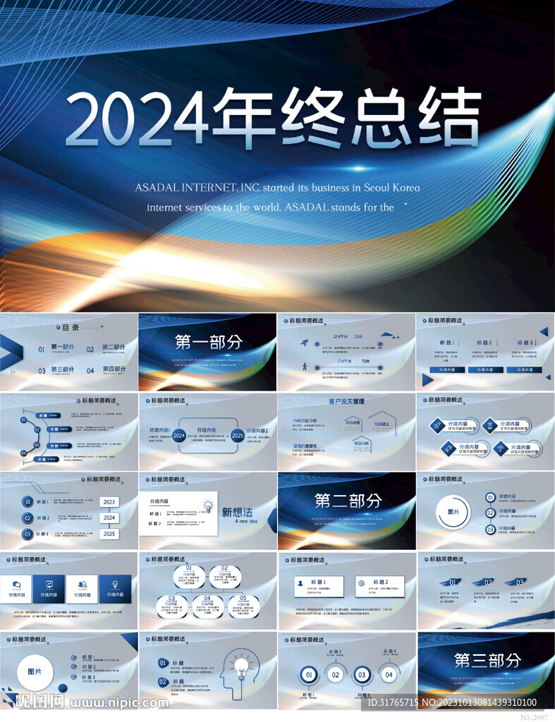 2024年终工作总结汇报PPT