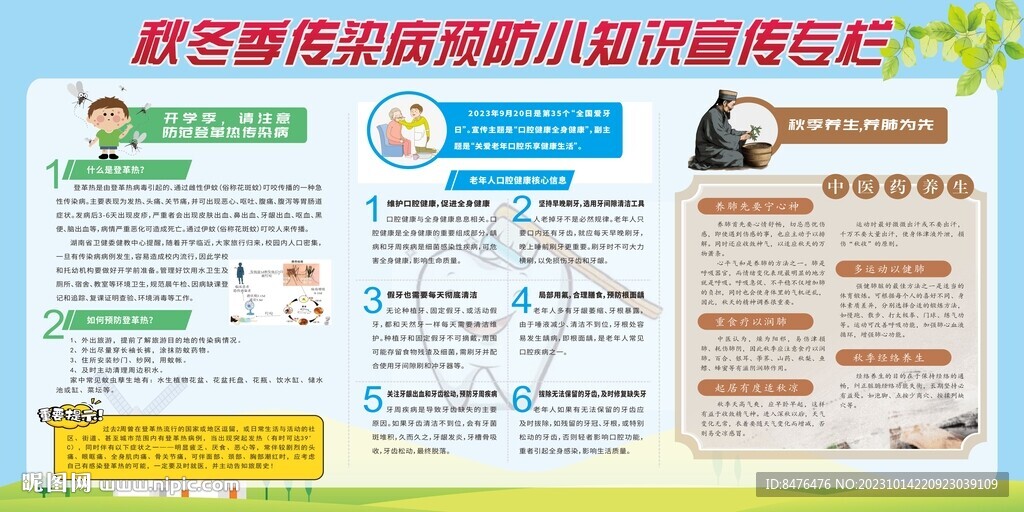 秋冬季預防流感宣傳欄