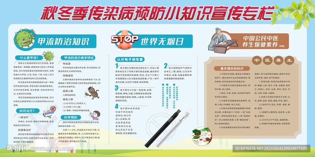 秋冬季預防流感宣傳欄