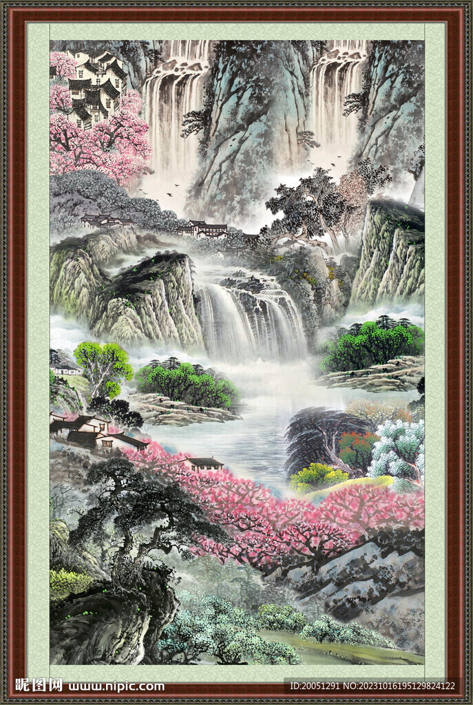 聚財(cái)山水畫(huà)