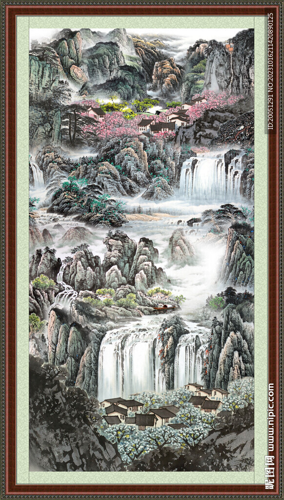 招財山水畫 