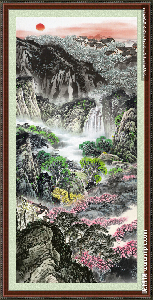 招財山水畫 