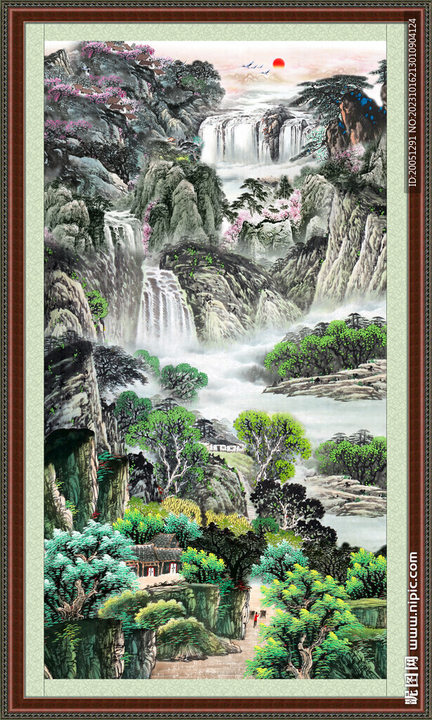 招財山水畫 