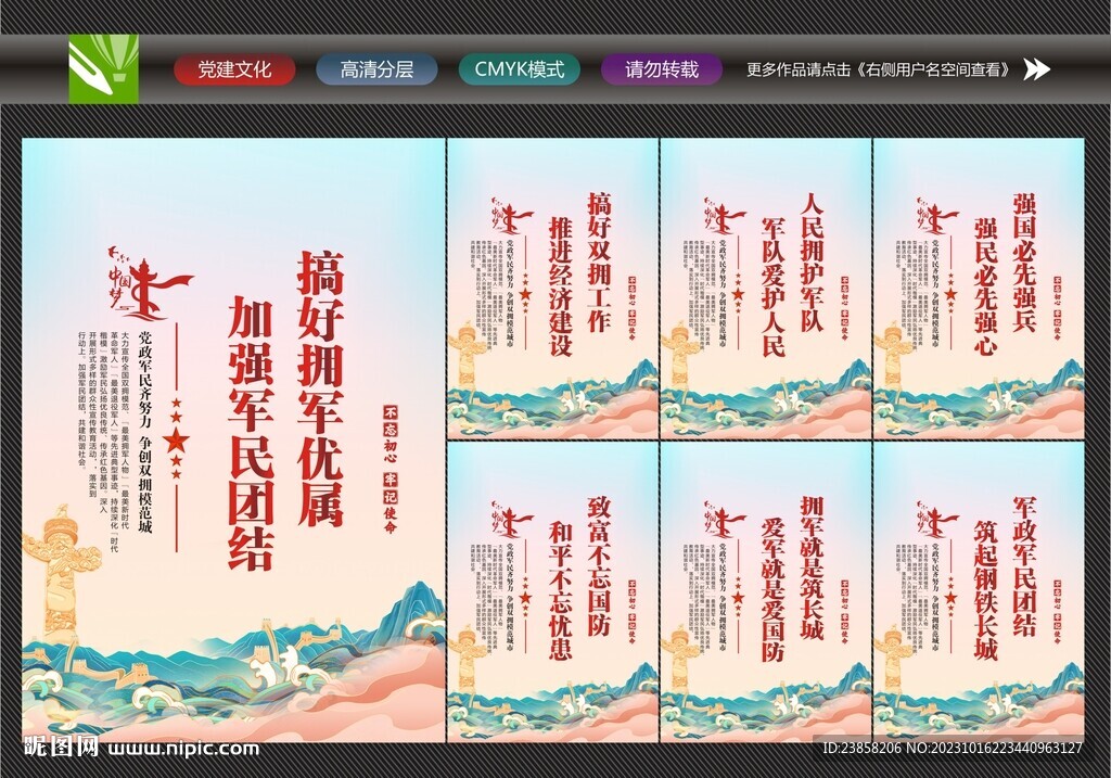 軍民融合展板