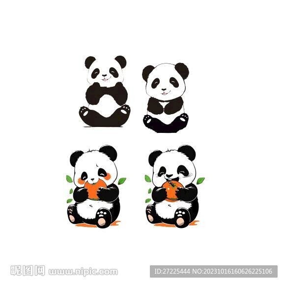 卡通熊貓