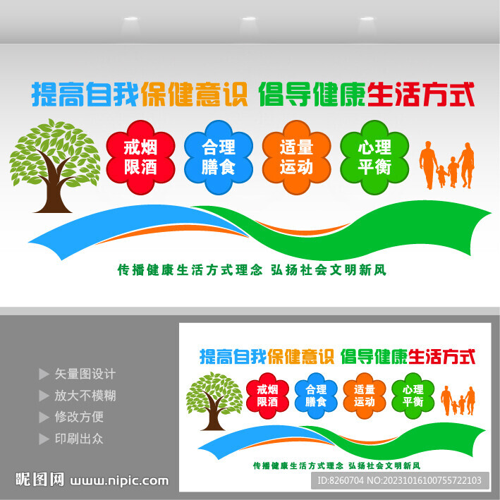 健康生活宣傳欄社區(qū)文化