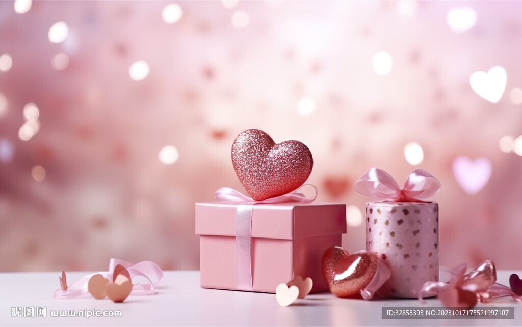 粉色礼物盒背景
