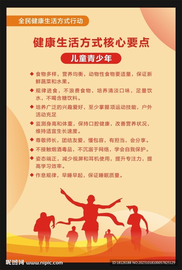 兒童青少年健康生活方式核心要點