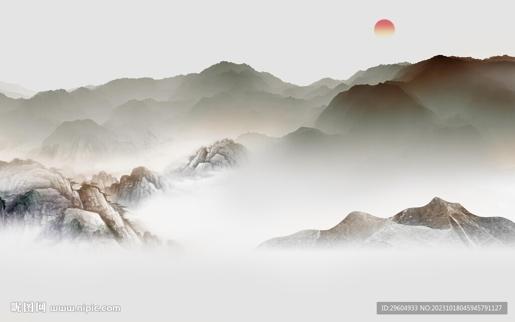 簡約 清晰爆款山水 TIf分層