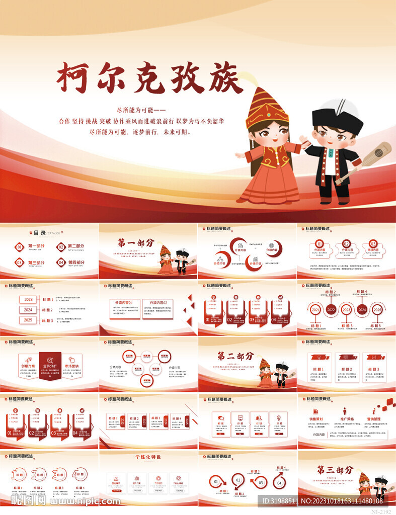 少數(shù)民族柯?tīng)柨俗巫鍎?dòng)態(tài)PPT