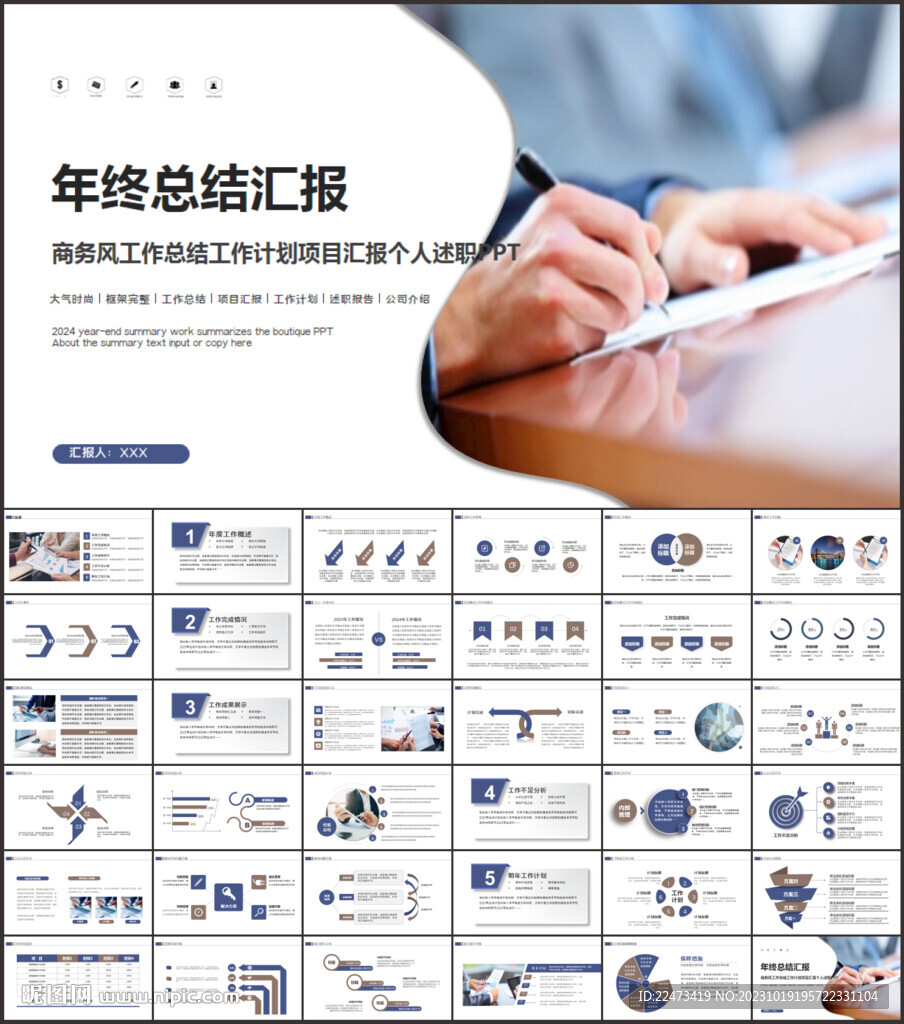 2024年終工作總結匯報PPT