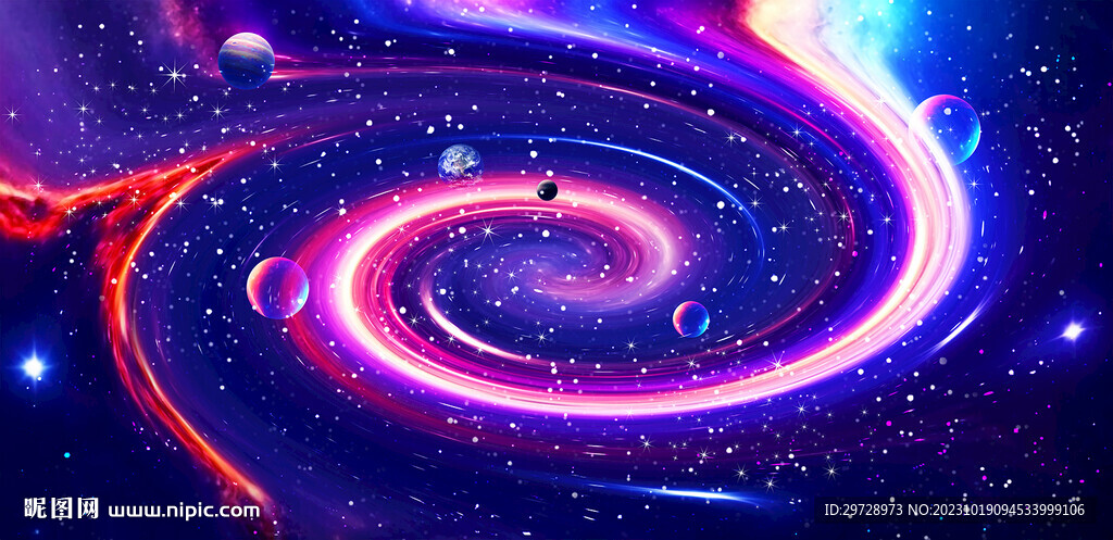 絢麗高清星空旋渦軟膜
