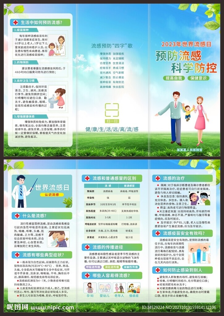 2023年世界流感日三折頁