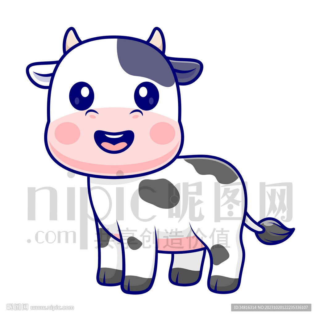 可愛卡通小奶牛