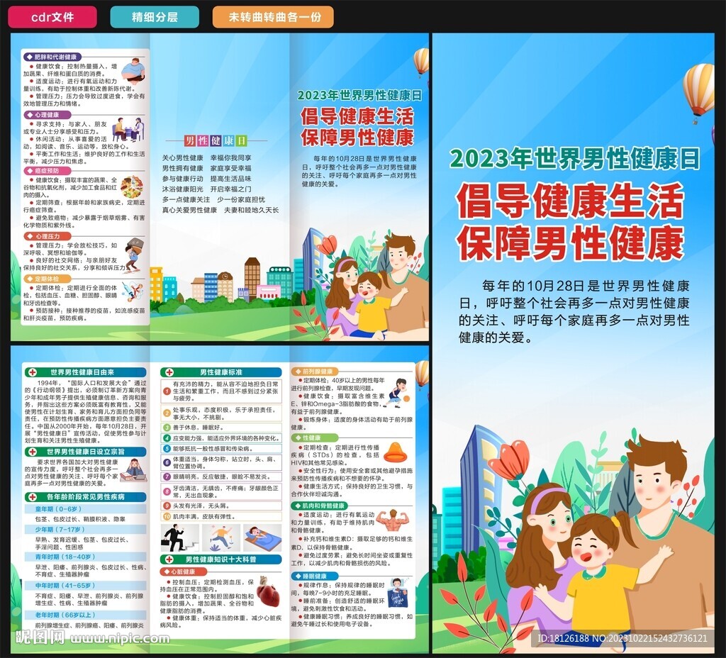 世界男性健康日三折頁