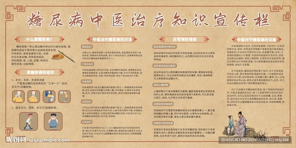 糖尿病中醫(yī)治療知識宣傳欄