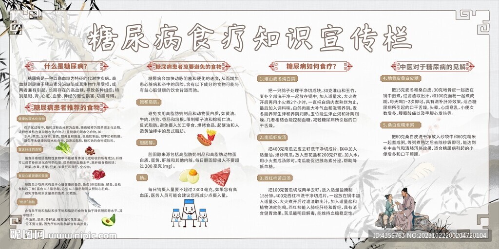 糖尿病食療知識宣傳欄