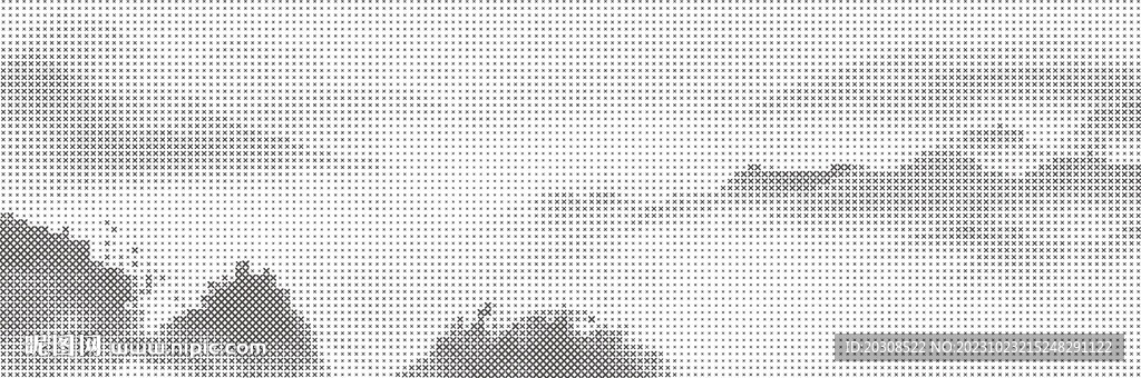 幾何形狀山水鏤空?qǐng)D