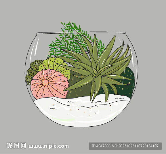 盆栽 綠植 矢量圖
