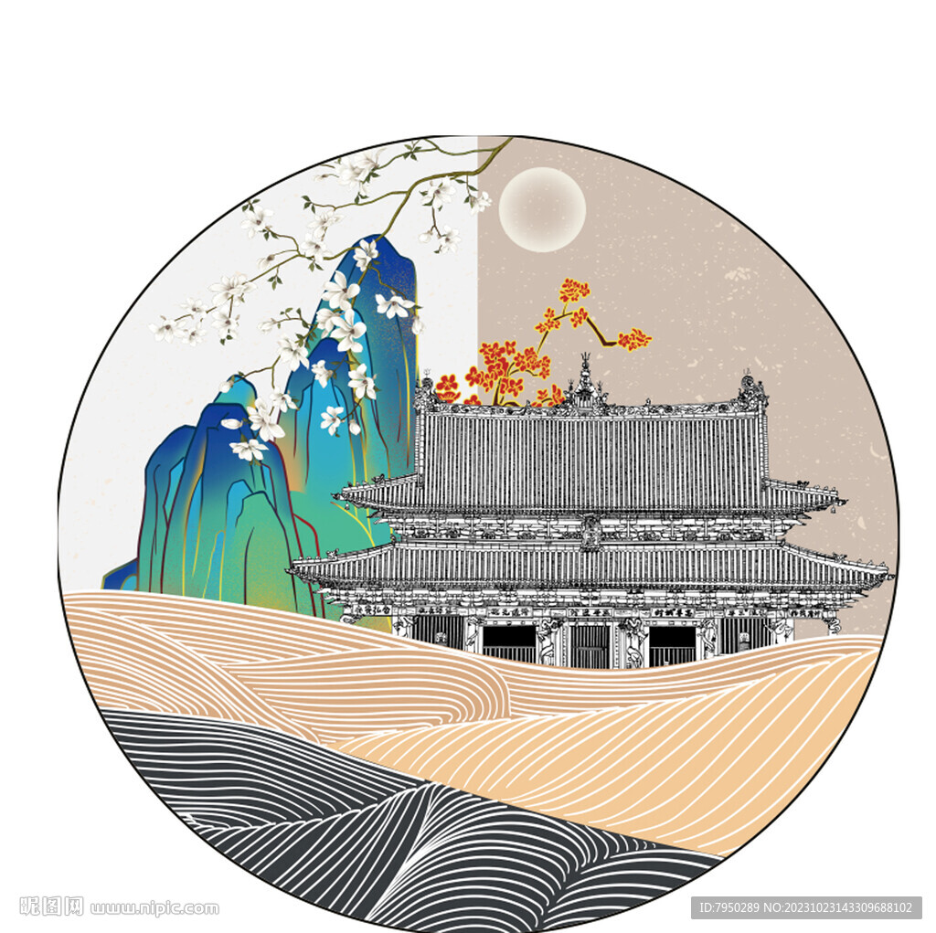 圓形裝飾畫  