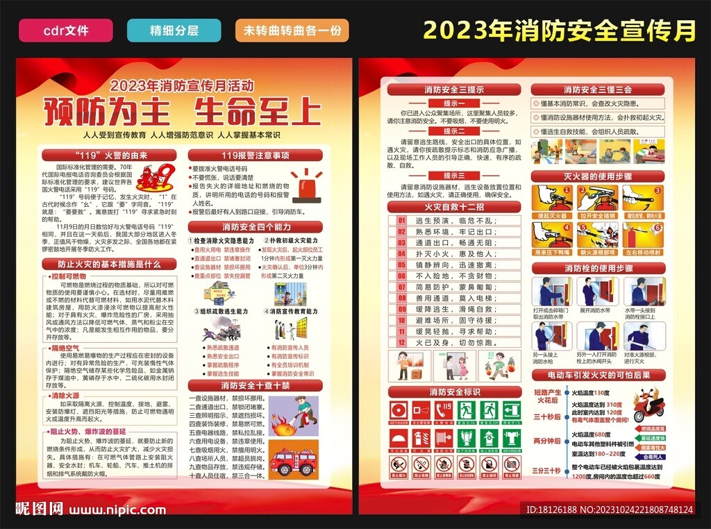 2023消防宣傳月宣傳單